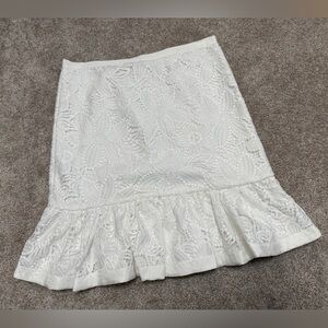 Ungaro Fit and Flare Gorgeous Summer White Lace Skirt size Medium